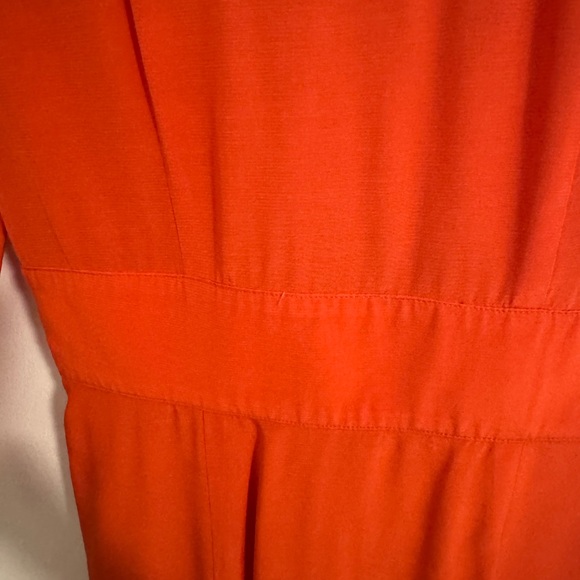 Paris Atelier & Other Stories Orange Midi V Neck Dress - Picture 11 of 12